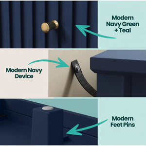 Modern 6 Drawer Fluted Dresser
