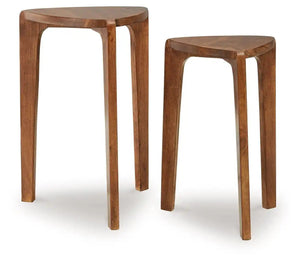 Brynnleigh - Accent Table Set (Set of 2) - Medium Brown - Best Buy Furniture