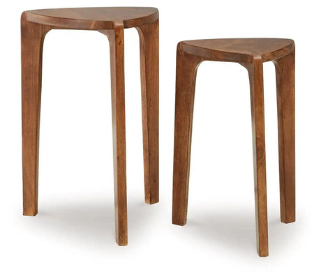 Brynnleigh - Accent Table Set (Set of 2) - Medium Brown - Best Buy Furniture