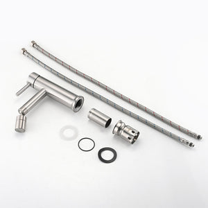 2 Mode Bathroom Faucet With 360 Degree Rotating Aerator For Sink