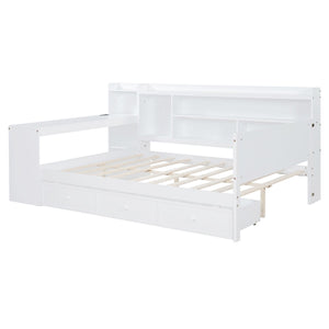 Daybed With 3 Drawers USB Ports And Desk
