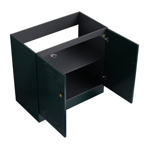 Contemporary Freestanding Bathroom Vanity With Resin Sink & Soft-Close Cabinet Doors
