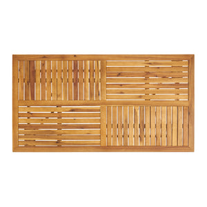 Outdoor 7 Piece Patio Rustic Acacia Wood Dining Set