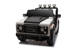 12V7A 30W*2 Four-Wheel Drive Seat One Button Start, Forward And Backward, High And Low Speed, Music, Front Light, Power Display, Two Doors Can Open, 2.4G R / C, Seat Belt Four Wheel Absorber