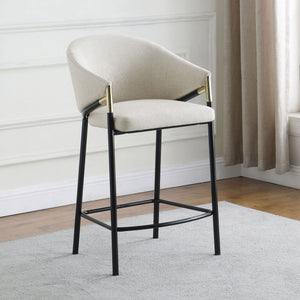 Sloped Arm Counter Stools (Set of 2) - Beige