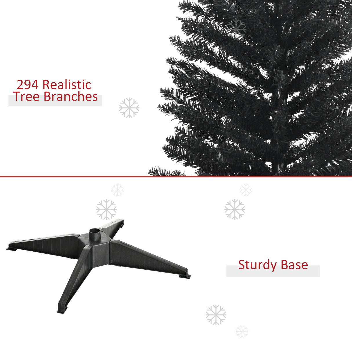 HOMCOM 5' Artificial Pencil Christmas Tree