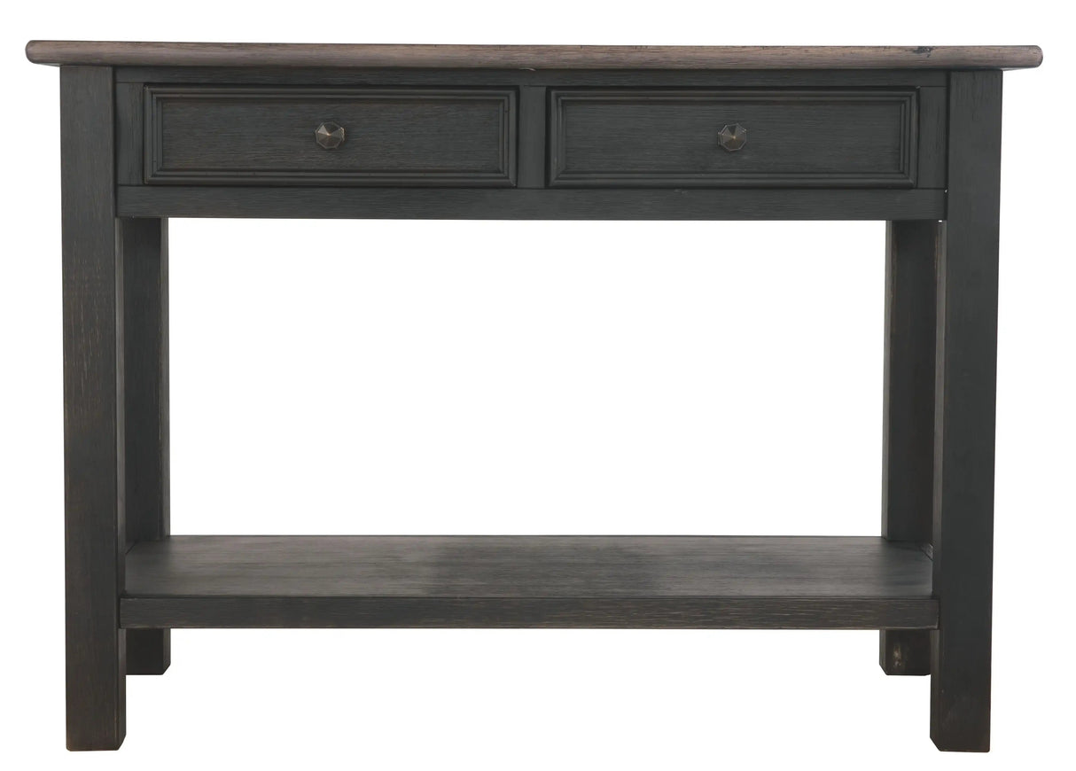 Tyler Creek - Sofa Table - Grayish Brown / Black - Best Buy Furniture