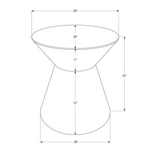 Drum Accent Side Table, Contemporary & Modern Elegant Design
