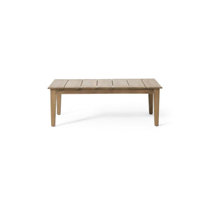Outdoor Coffee Table With Slat Panel Top - Light Brown - Best Buy Furniture