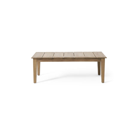 Outdoor Coffee Table With Slat Panel Top - Light Brown - Best Buy Furniture