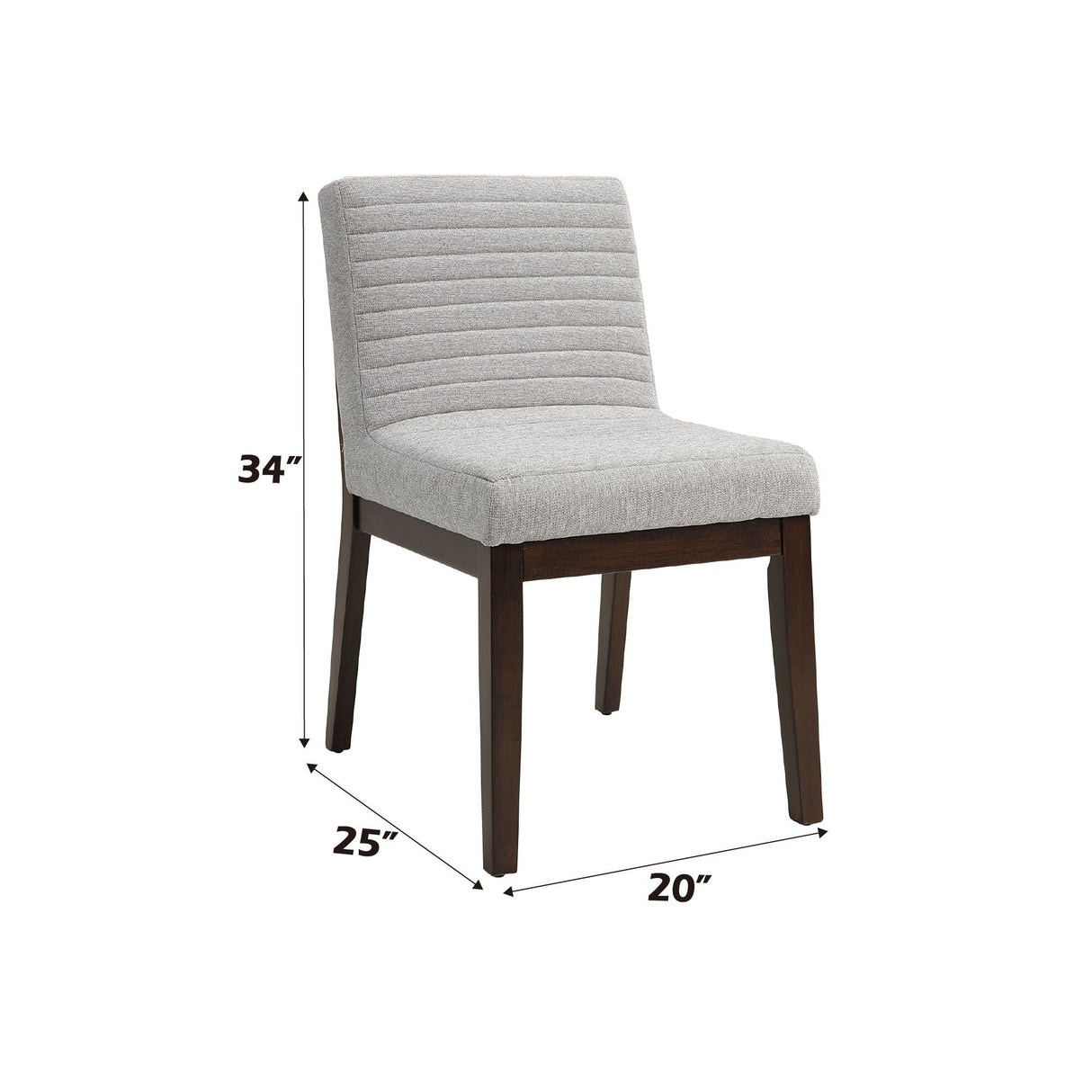 Edwyn - Linen Side Chair (Set of 2) - Gray - Best Buy Furniture