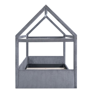 Upholstered House Style Daybed With LED Light Strips