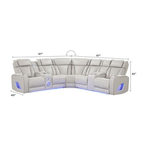 Fortuner - Power Recliner Sectional Sofa