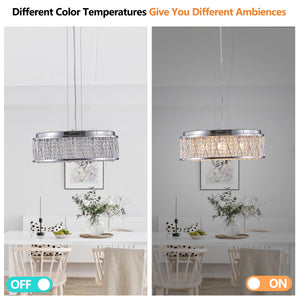 Modern Crystal Chandelier - 19 Inches