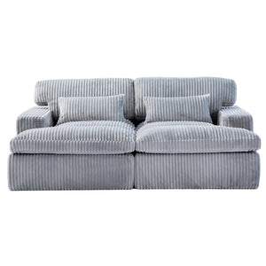 Double Chaise Lounge Chair, Oversized Upholstered Sleeper Cloud Couch