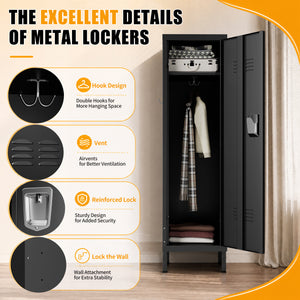 55-Inch Tall Metal Wardrobe Cabinet