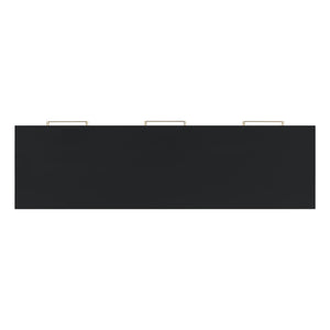 Elegant Console Table with Three Drawers - Black or Antique Gray