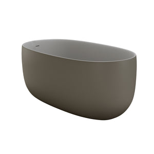 51'' Freestanding Bathtub Resin Stone Soaking Bathtub