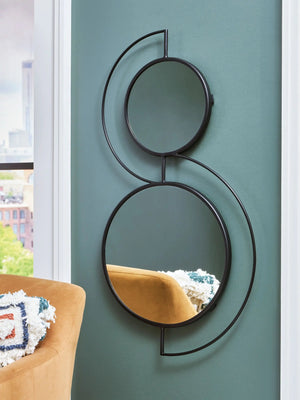 Shayham - Accent Mirror - Black - Best Buy Furniture