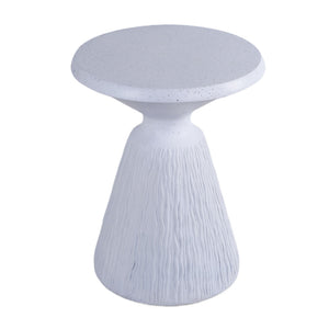 Outdoor End Table, Round Garden Stool - Aqua Gray