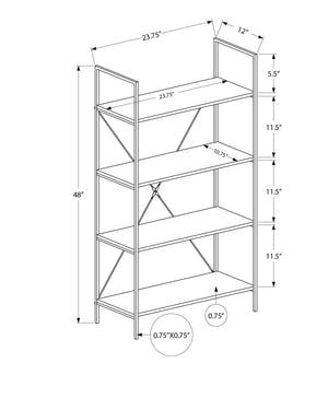 Bookshelf, Bookcase, 4 Tier, Office, Bedroom, Contemporary, Modern - Best Buy Furniture