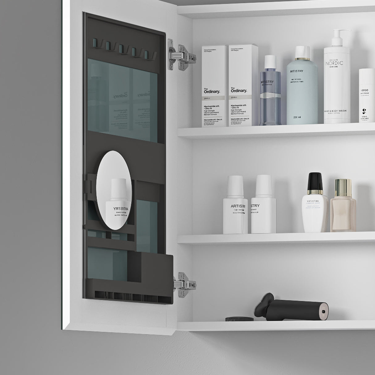 36'' W x 26'' H Surface Frameless Mirror Medicine Cabinet