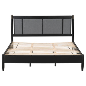 Solid Wood King Bed, Heavy Duty Support Without a Box Spring