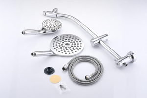 High Pressure Dual Shower Head Set - 26 Inch Tool-Free Adjustable Slide Bar,10 Spray Settings and Handheld.