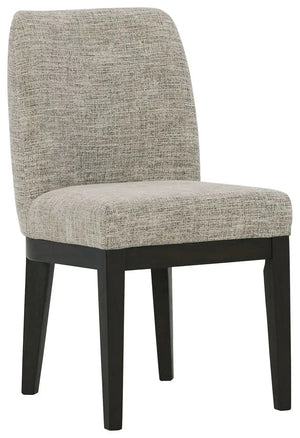 Burkhaus - Dining UPH Side Chair (Set of 2) - Beige / Dark Brown - Best Buy Furniture