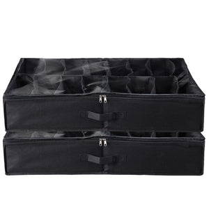 Sturdy Under Bed Shoe Storage Organizer, Set of 2