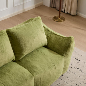 Giant Bean Bag Couch, Ultra Soft Fluffy Loveseat For Living Room