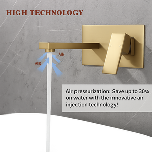 Wall Mount Faucet for Bathroom Sink or Bathtub, Single Handle