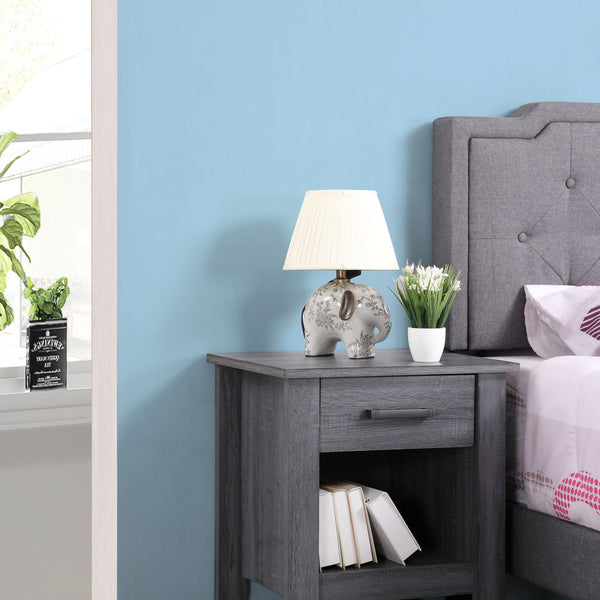 Roller Drawer Glides Nightstand