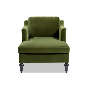 Josephine 60" Upholstered Chaise Lounge in Olive
