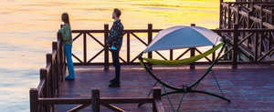 Portable Outdoor Hammock with Quick-Fold Stand and Adjustable Sunshade