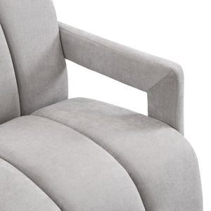 Modern Minimalist Leisure Armchair With L Shaped Armrests