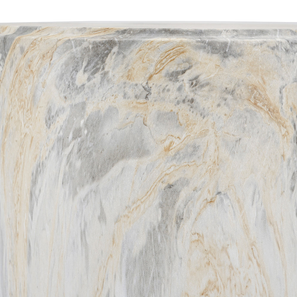 Modern Marble-Look Stool