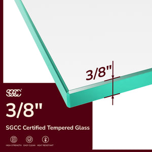 56"-60"W x 80"H Frameless Double Sliding Shower Door
