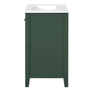 Bathroom Vanity With Basin, Rectangular Cabinet With 2 Drawers And Soft Closing Door