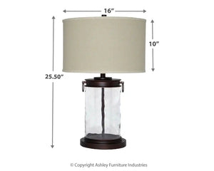 Tailynn - Glass Table Lamp - Clear / Bronze Finish - Best Buy Furniture