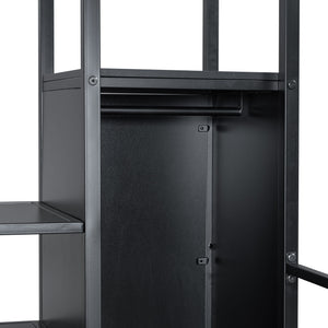Loft Bed With Built In Work Station, Wardrobe, Storage Staircase And LED