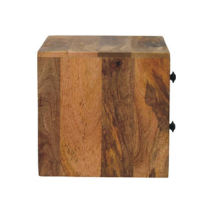 Solid Wood Solis Wall-Mounted Nightstand, 2-Drawers, Oak-ish