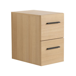 Floating Bathroom Vanity Drawer Base, Wall Mounted Storage With 2 Drawers - Light Oak