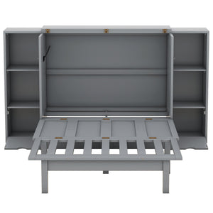 Murphy Bed With Shelves, Drawers And USB Ports