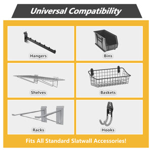 Heavy Duty PVC Slatwall Garage Organizer, 8ft x 4ft