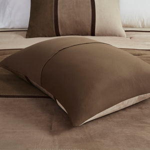 7 Piece Faux Suede Comforter Set