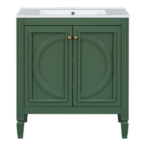 Bathroom Vanity With Sink With 2 Doors And Adjustable Shelf