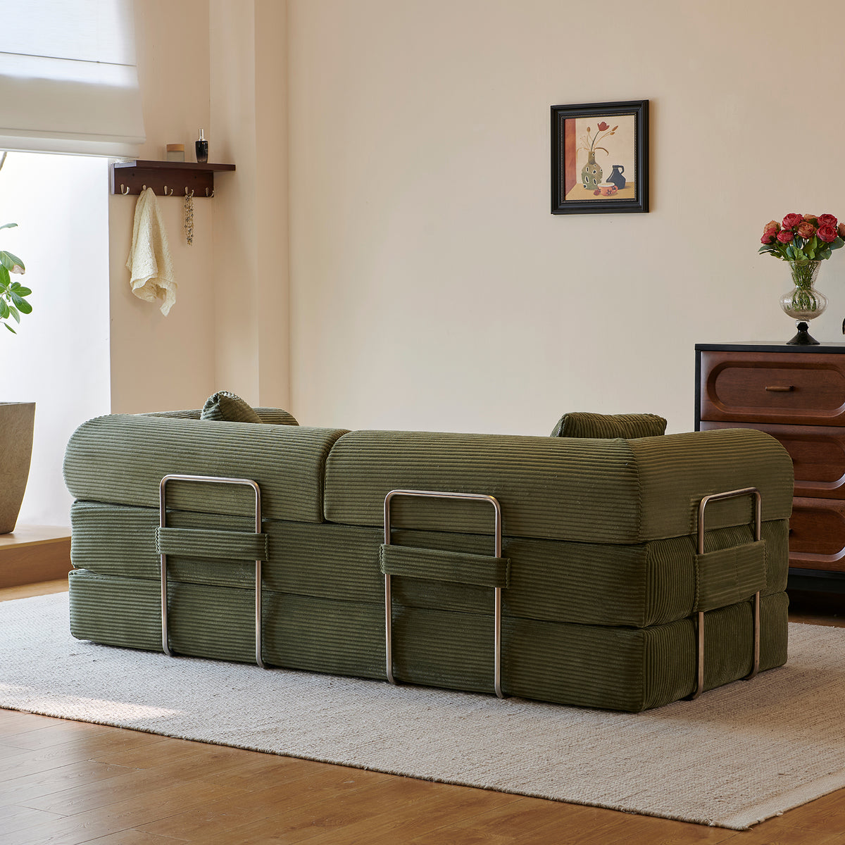 78.8" Compression Sofa - Convertible Floor Sofa Bed