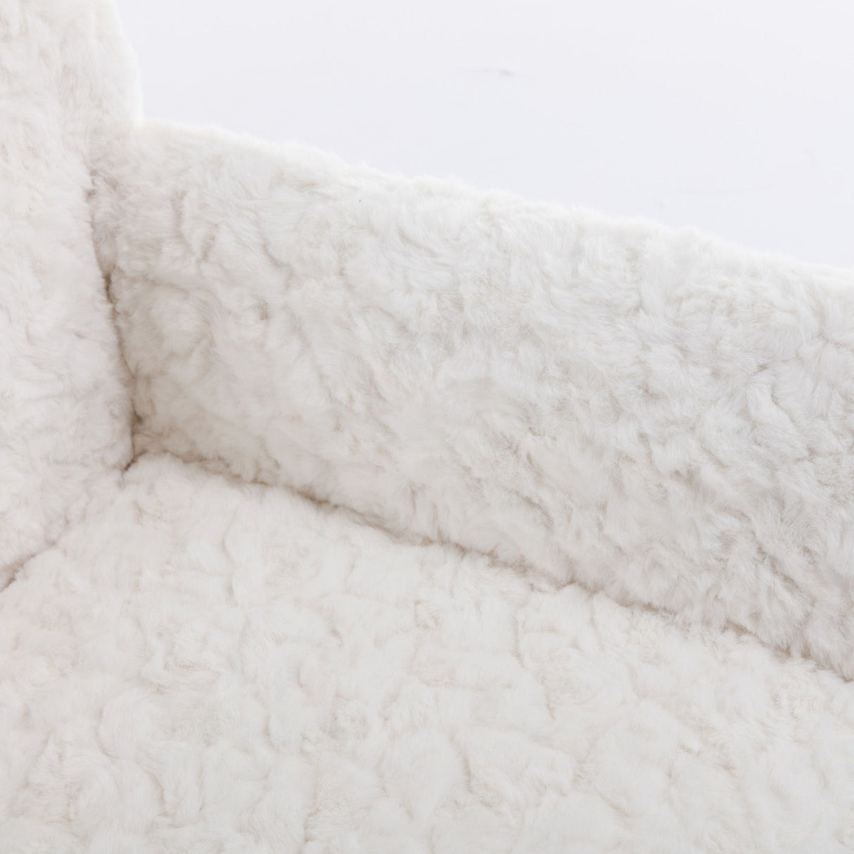 Office Chair, Artificial Rabbit Hair Home Office Chair With Metal Base, Adjustable Desk Chair Swivel Office Chair, Vanity Chair