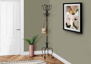 Coat Rack, Hall Tree, Free Standing, 8 Hooks, Entryway, Transitional - Black - Best Buy Furniture